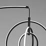 Possini Euro Allura Black 79" High 3-Ring LED Modern Arc Floor Lamp
