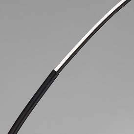 Image5 of Possini Euro Allura Black 79" High 3-Ring LED Modern Arc Floor Lamp more views