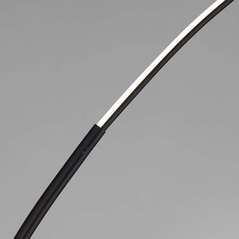 Image 5 Possini Euro Allura Black 79 inch High 3-Ring LED Modern Arc Floor Lamp more views