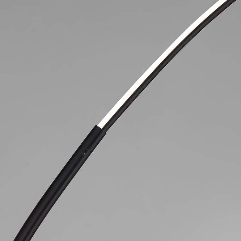 Image 6 Possini Euro Allura Black 79" High 3-Ring LED Modern Arc Floor Lamp more views