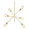 Possini Euro Ally 27 1/2" Wide Brass 6-Light Sputnik Pendant