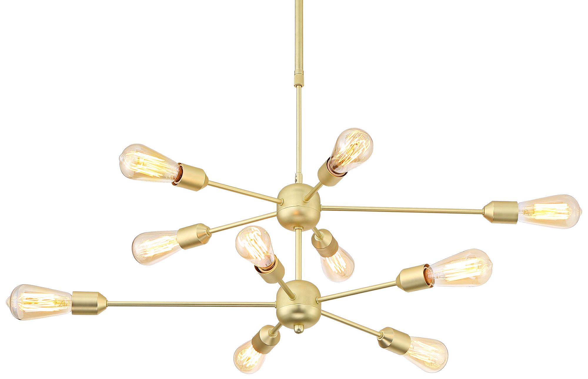 Possini Euro Ally 38" Wide Brass 10-Light LED Chandelier