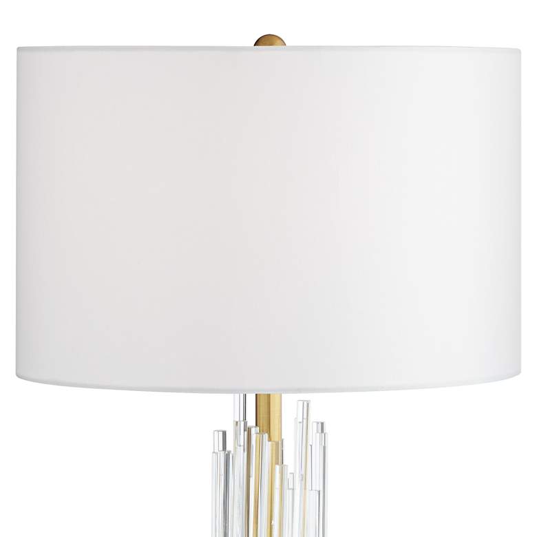 Image 5 Possini Euro Aloise 27 1/2" Modern Brass and Glass Table Lamp more views