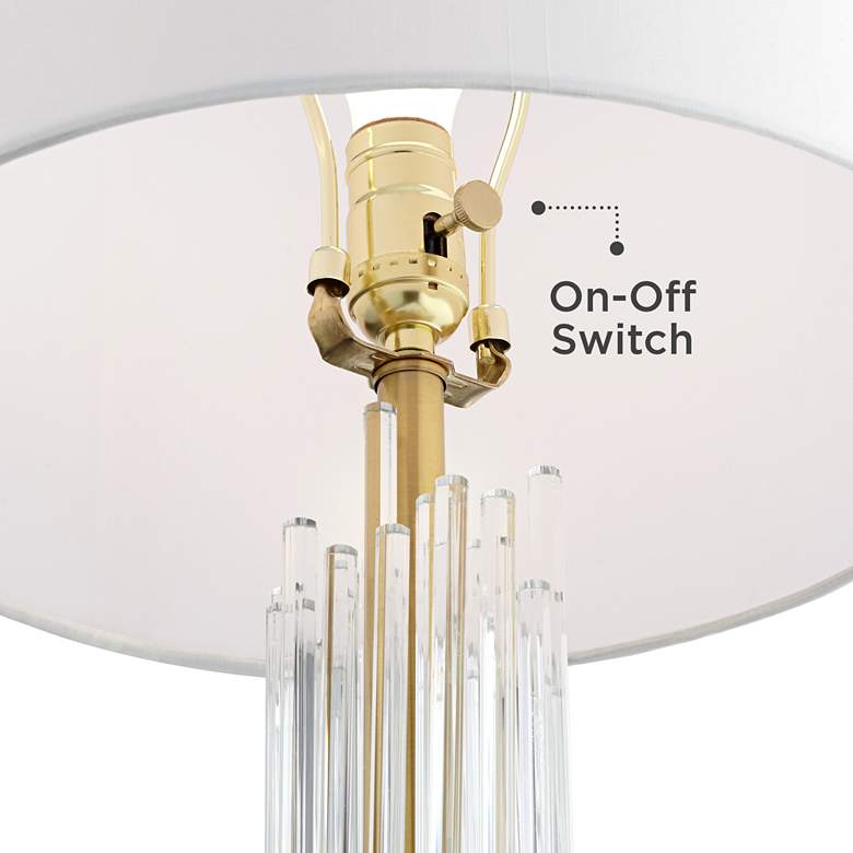 Image 6 Possini Euro Aloise 27 1/2" Modern Brass and Glass Table Lamp more views