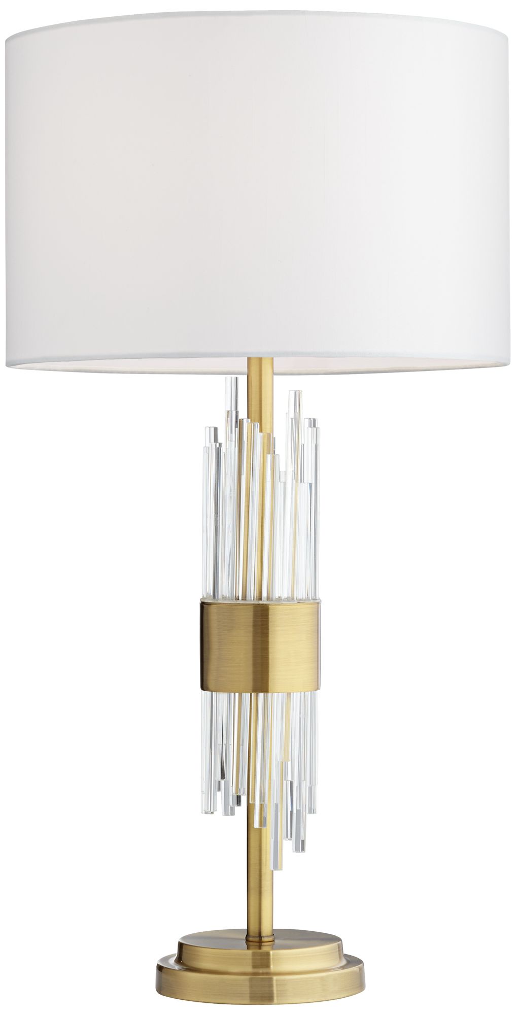 Possini Euro Aloise 27 1/2" Modern Brass and Glass Table Lamp in scene
