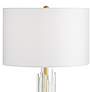 Possini Euro Aloise 31 1/4" Modern Brass Glass Lamp with Brass Riser