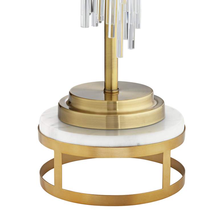 Image 5 Possini Euro Aloise 31 1/4 inch Modern Brass Glass Lamp with Brass Riser more views