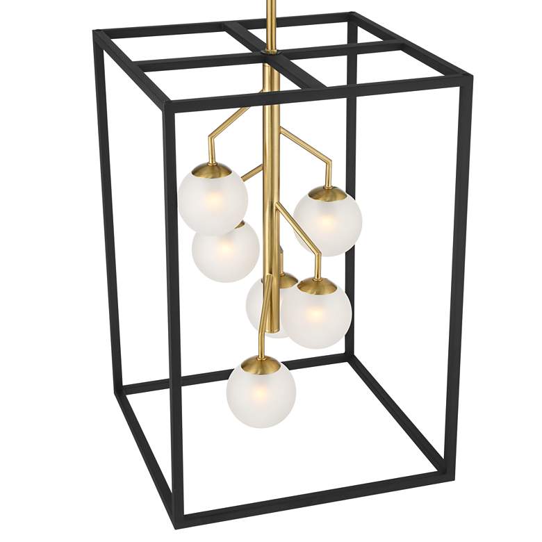 Image 4 Possini Euro Alter 14 1/4" Wide Black Gold 6-Light LED Pendant Light more views