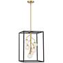 Watch A Video About the Possini Euro Alter Black and Gold 6 Light LED Pendant Light