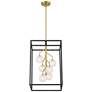 Watch A Video About the Possini Euro Alter Black and Gold 6 Light LED Pendant Light