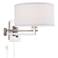 Possini Euro Aluno Brushed Nickel Modern Plug-In Style Swing Arm Wall Lamp