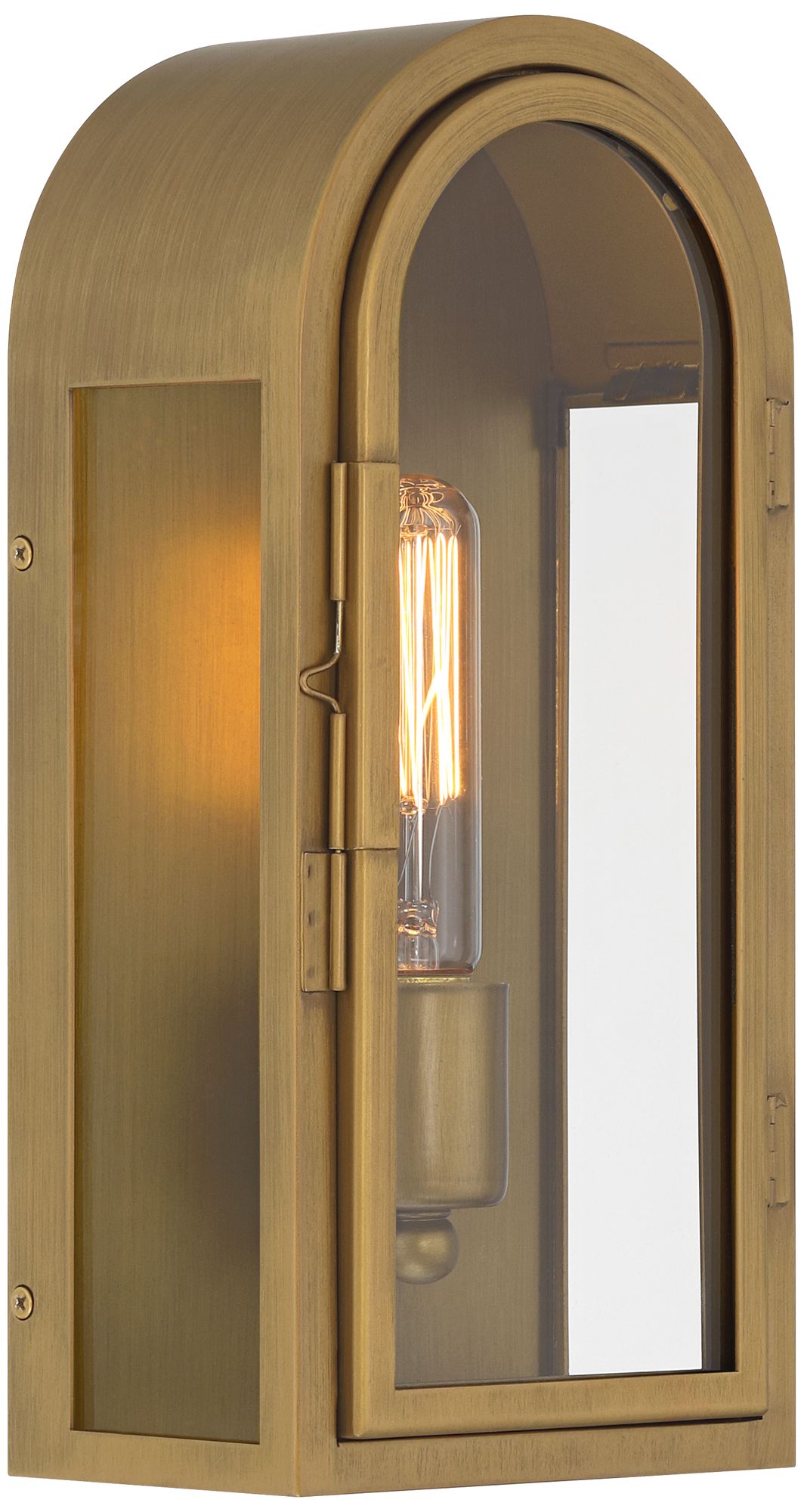 Possini Euro Alys 13" High Aged Brass Outdoor Wall Light Set of 2