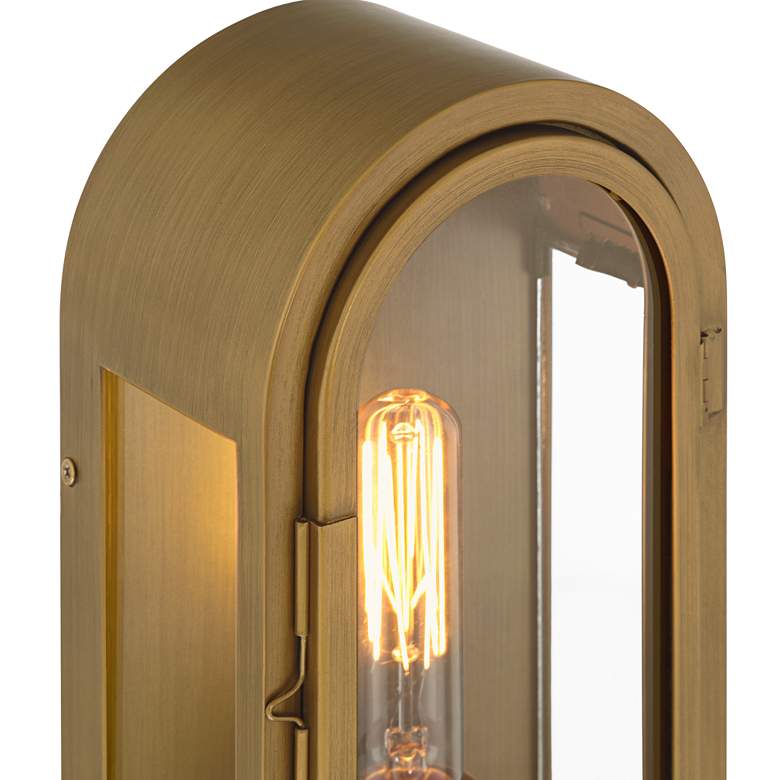 Image 3 Possini Euro Alys 13" High Aged Brass Outdoor Wall Light more views