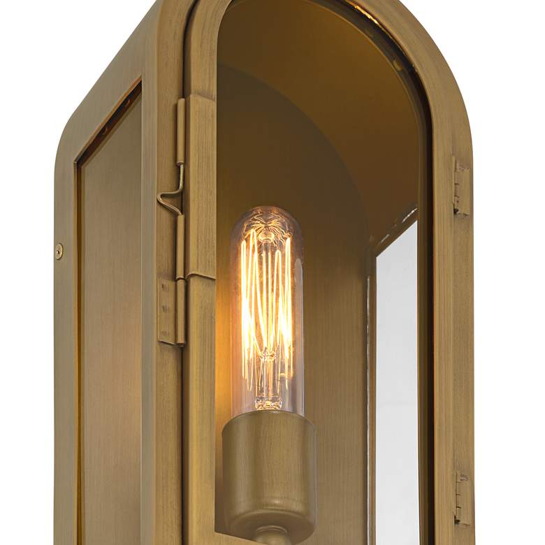 Image 4 Possini Euro Alys 13" High Aged Brass Outdoor Wall Light more views