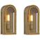 Possini Euro Alys 13" High Aged Brass Wall Sconce Set of 2