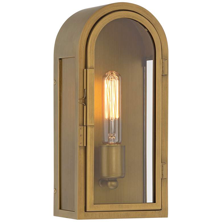 Image 2 Possini Euro Alys 13" High Aged Brass Wall Sconce