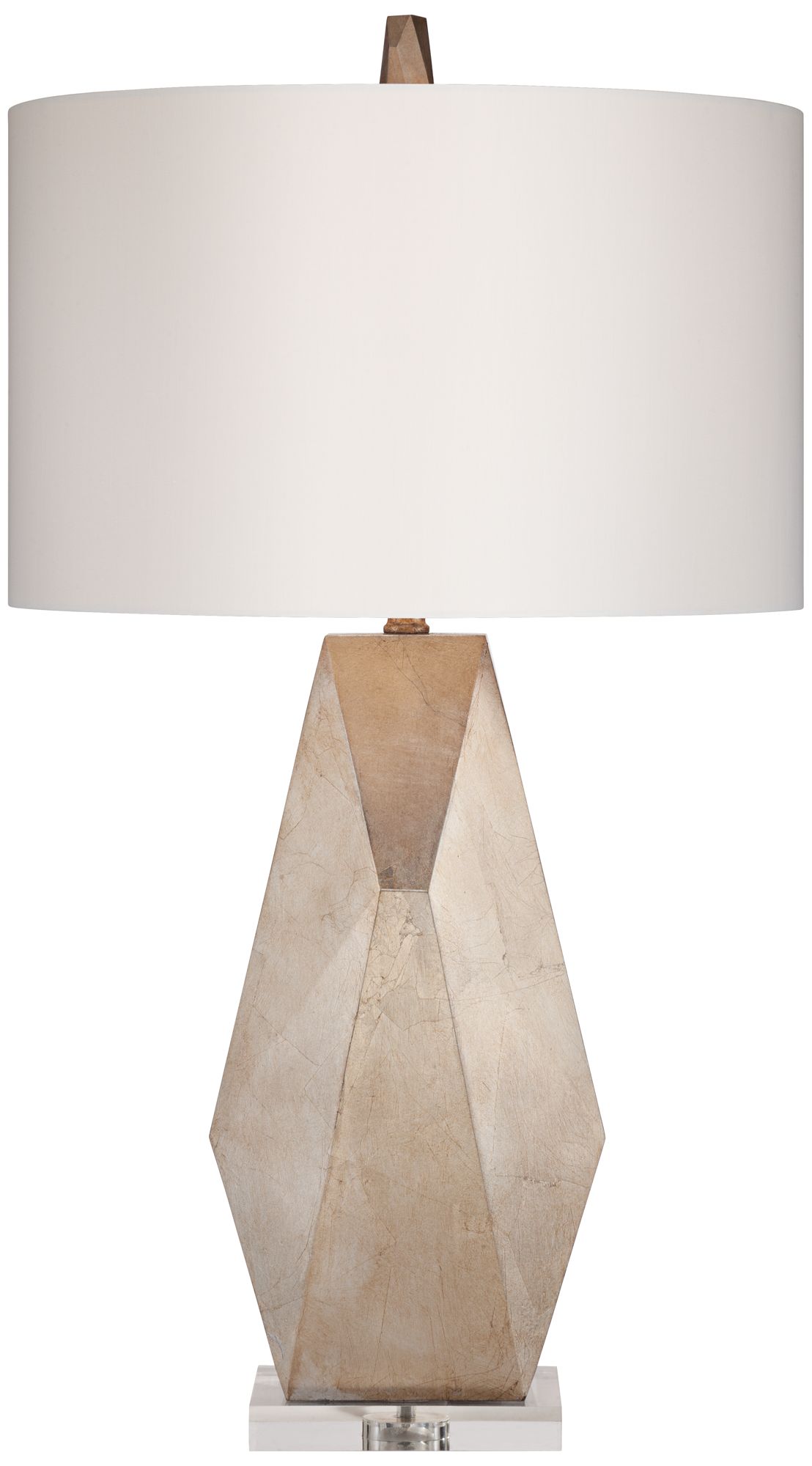 Image 2 Possini Euro Alysha 32 1/2"H Champagne Gold Geometric Table Lamp