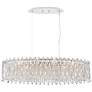 Possini Euro Alyssa 36 1/2" Wide Crystal LED Oval Pendant Chandelier