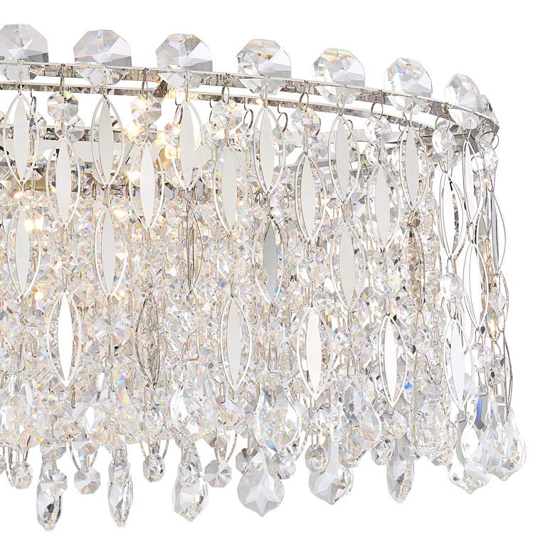 Image 3 Possini Euro Alyssa 36 1/2 inch Wide Crystal LED Oval Pendant Chandelier more views