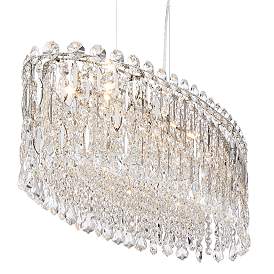 Image5 of Possini Euro Alyssa 36 1/2" Wide Crystal LED Oval Pendant Chandelier more views