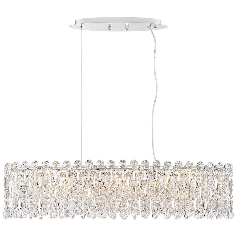 Image 6 Possini Euro Alyssa 36 1/2" Wide Crystal LED Oval Pendant Chandelier more views