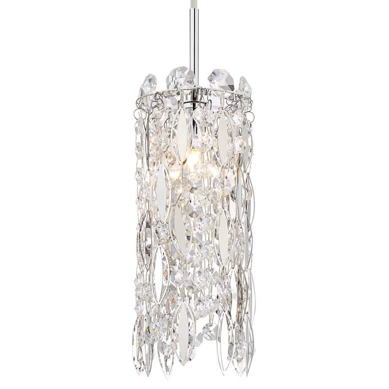 Image 3 Possini Euro Alyssa 4" Wide Chrome and Crystal LED Mini Pendant Light more views