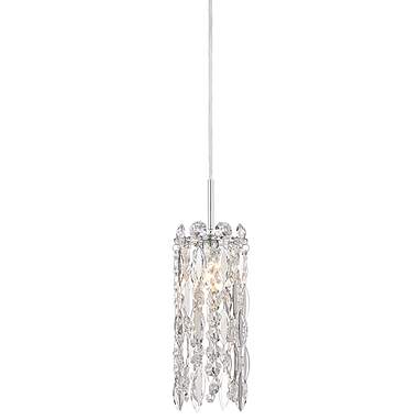 Possini Euro Alyssa 4" Wide Chrome and Crystal LED Mini Pendant Light