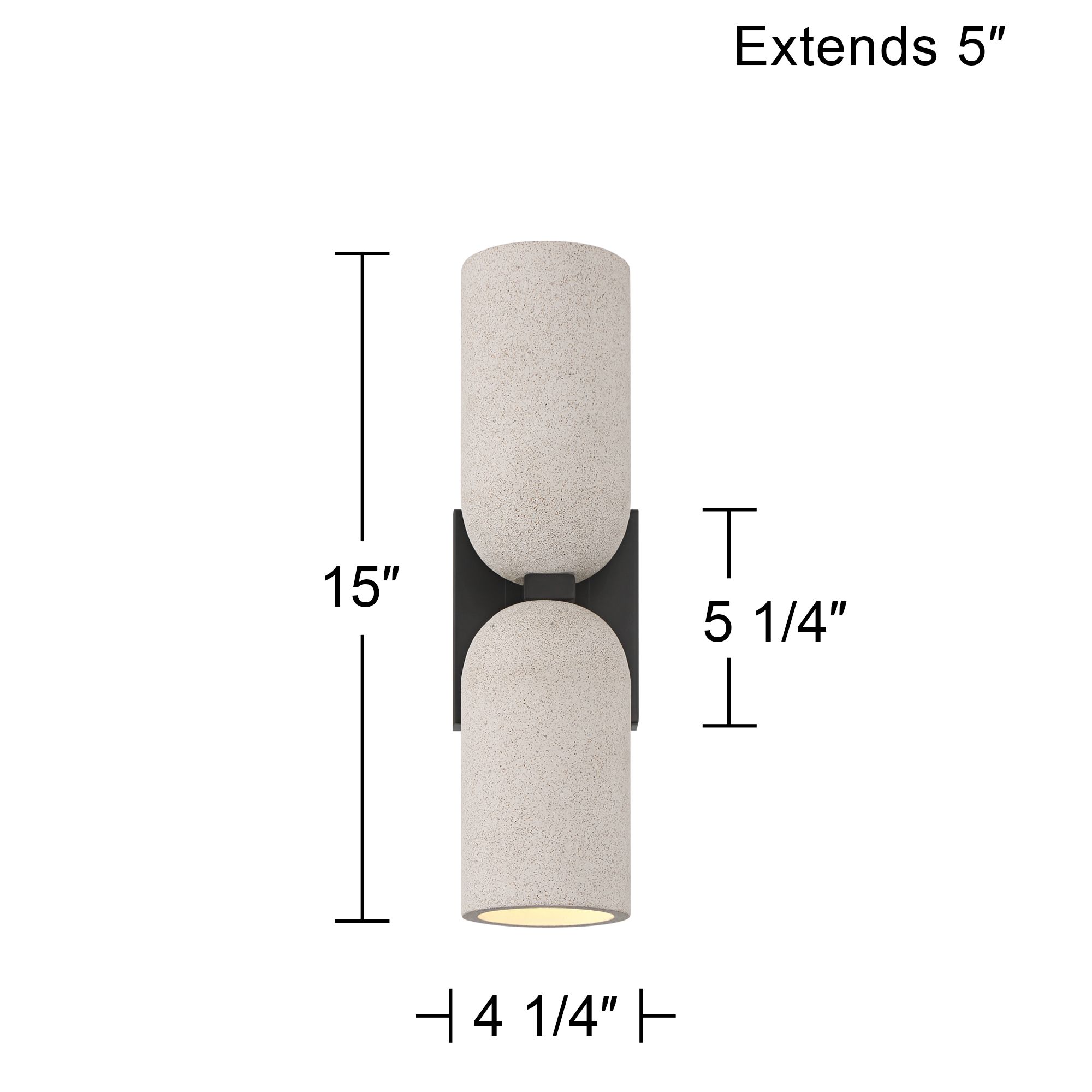 Watch A Video About the Possini Euro Amalfi Black and Cement 2 Light LED Wall Sconce