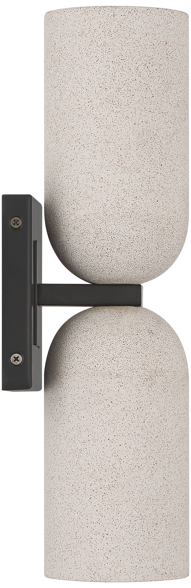 Watch A Video About the Possini Euro Amalfi Black and Cement 2 Light LED Wall Sconce