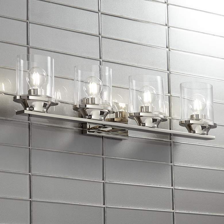 Image 1 Possini Euro Amalia 34"W Chrome 4-Light Bath Light