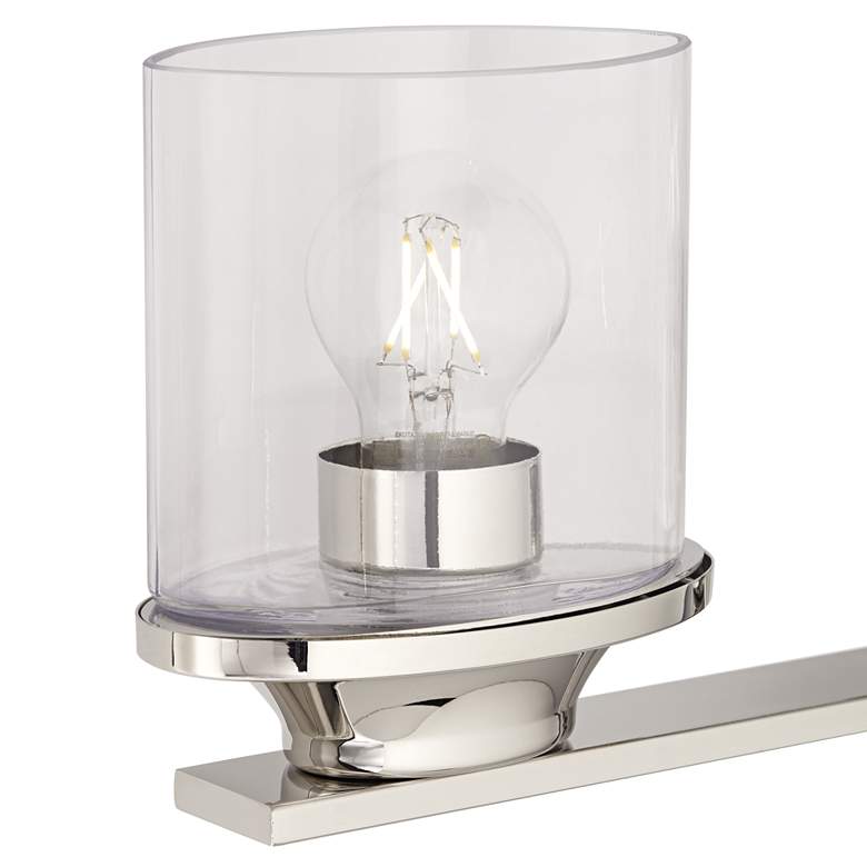Image 3 Possini Euro Amalia 34"W Chrome 4-Light Bath Light more views