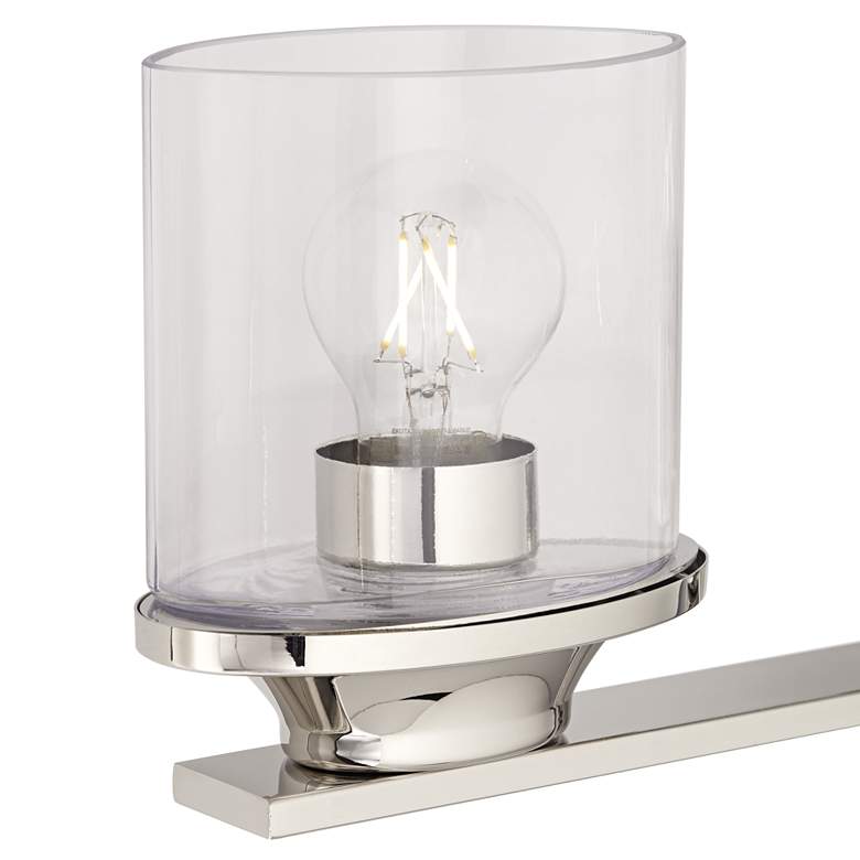 Image 3 Possini Euro Amalia 34 inchW Chrome 4-Light Bath Light more views