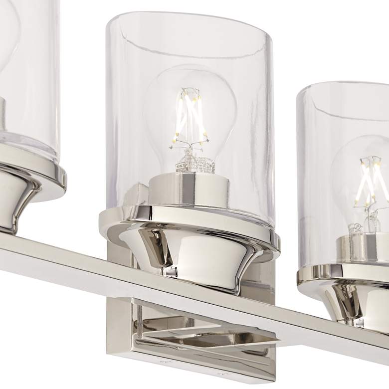 Image 4 Possini Euro Amalia 34 inchW Chrome 4-Light Bath Light more views