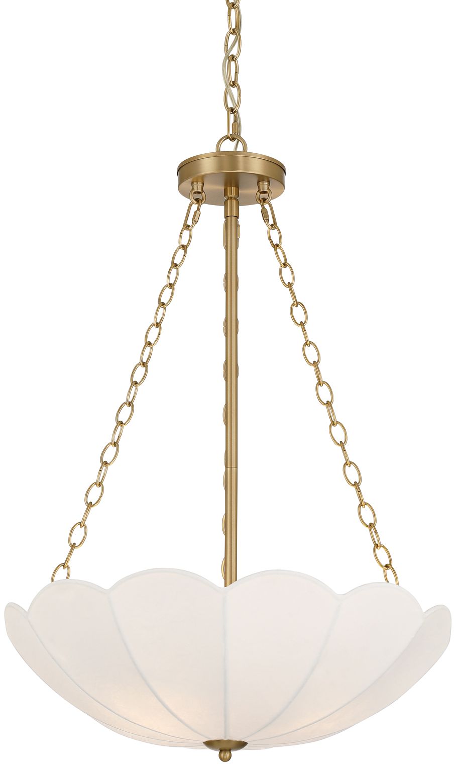 Image 2 Possini Euro Amalthea 20" Wide Warm Gold and Silk Shade Pendant Light
