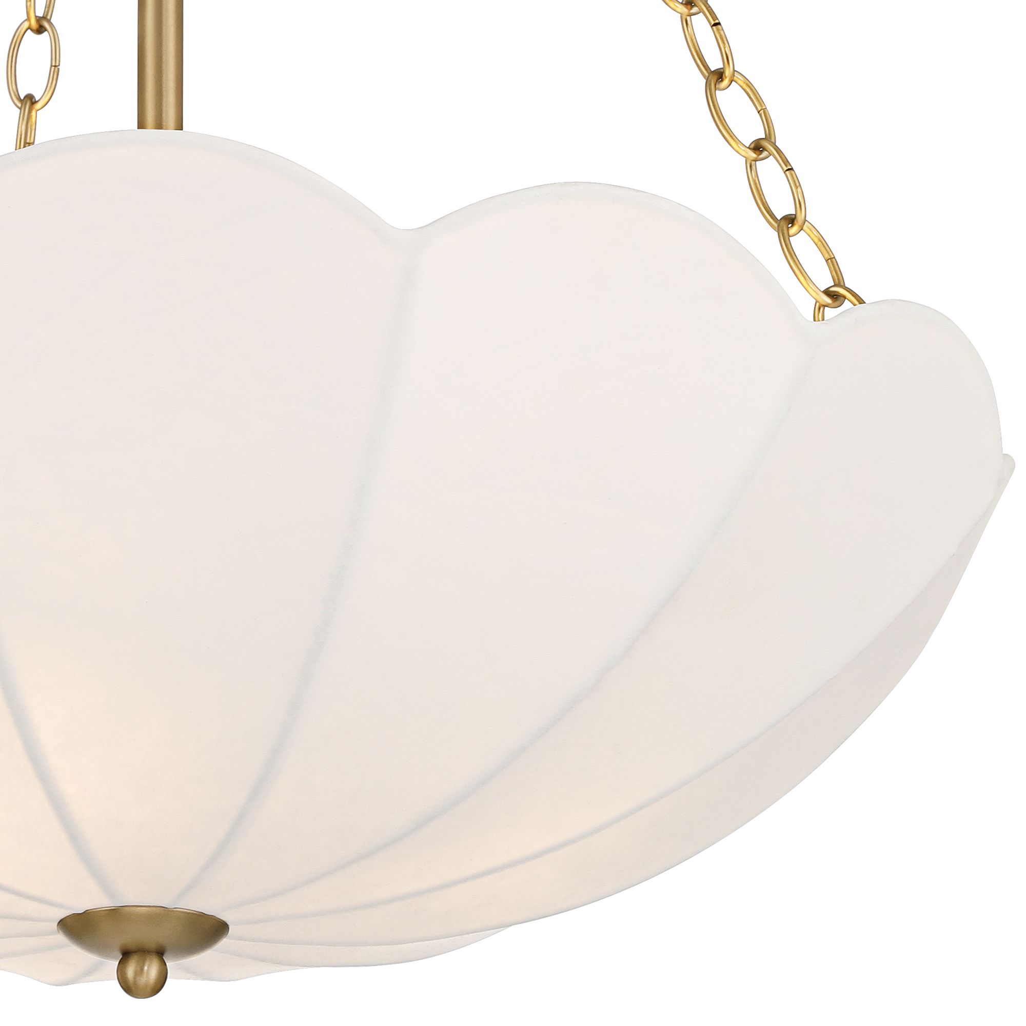 Image 3 Possini Euro Amalthea 20" Wide Warm Gold and Silk Shade Pendant Light more views