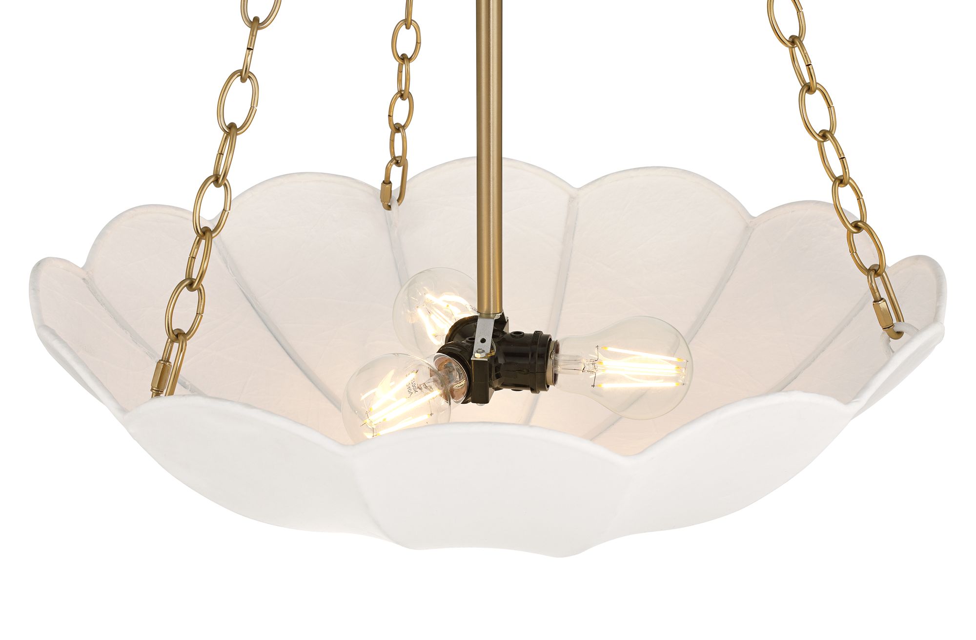 Image 4 Possini Euro Amalthea 20" Wide Warm Gold and Silk Shade Pendant Light more views