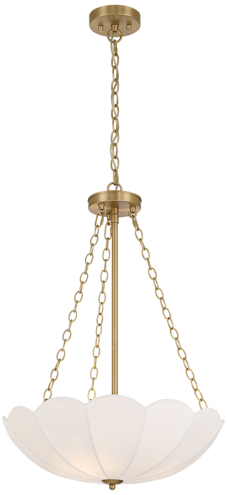 Image 7 Possini Euro Amalthea 20" Wide Warm Gold and Silk Shade Pendant Light more views