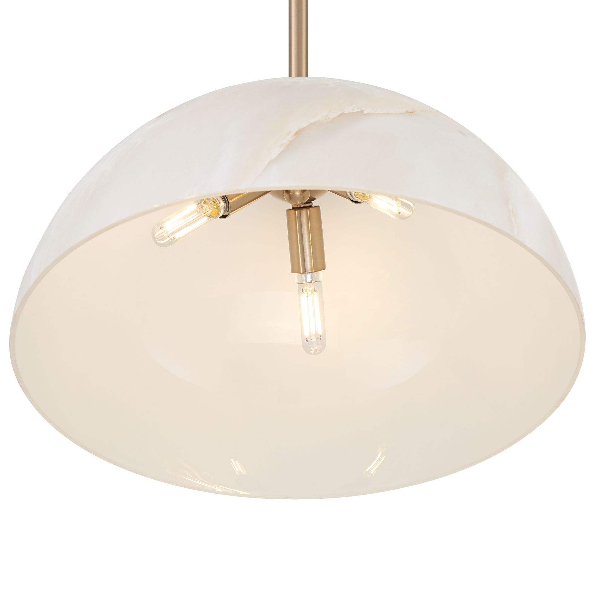 Image 6 Possini Euro Amaria 15 3/4" Wide Soft Gold Glass 3-Light Pendant Light more views