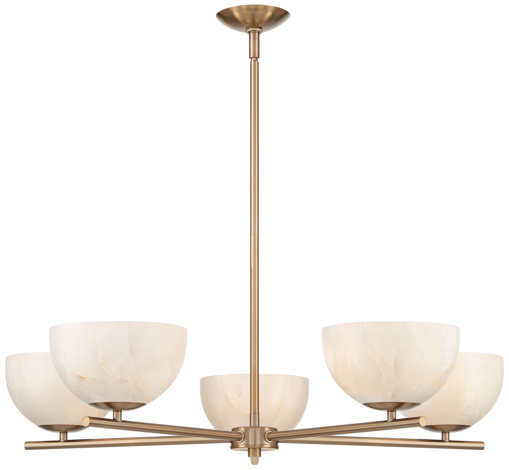 Image 7 Possini Euro Amaria 36" Wide Soft Gold and Glass 5-Light Chandelier more views