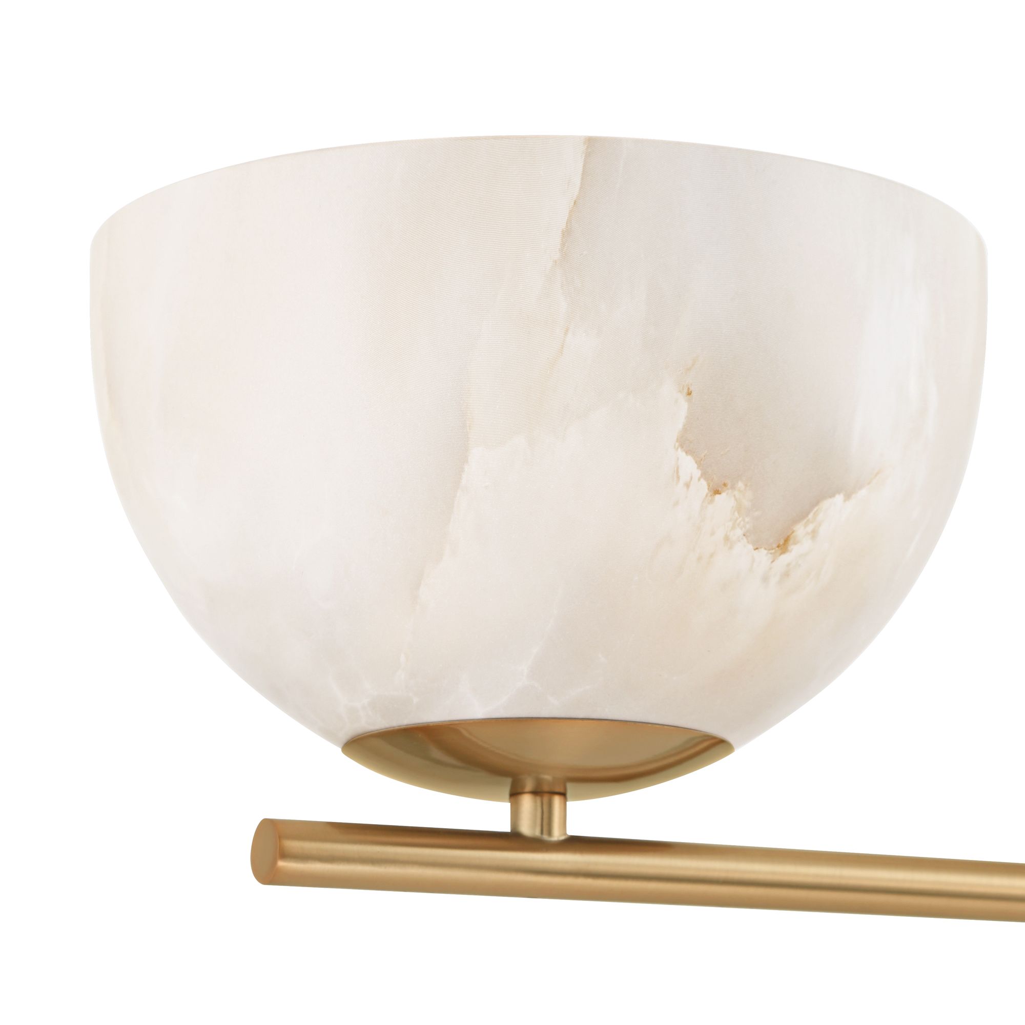 Image 2 Possini Euro Amaria 46" Wide Soft Gold Glass 4-Light Linear Pendant more views