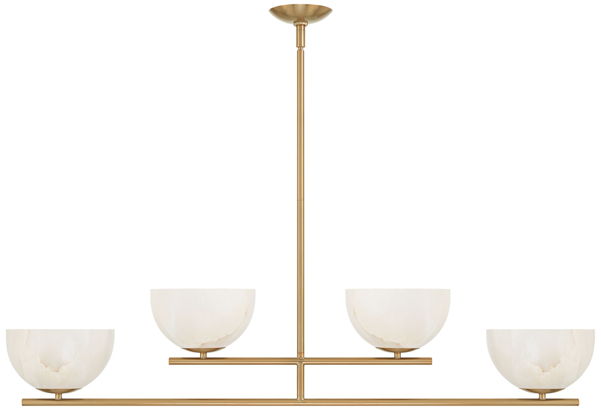 Image 6 Possini Euro Amaria 46" Wide Soft Gold Glass 4-Light Linear Pendant more views