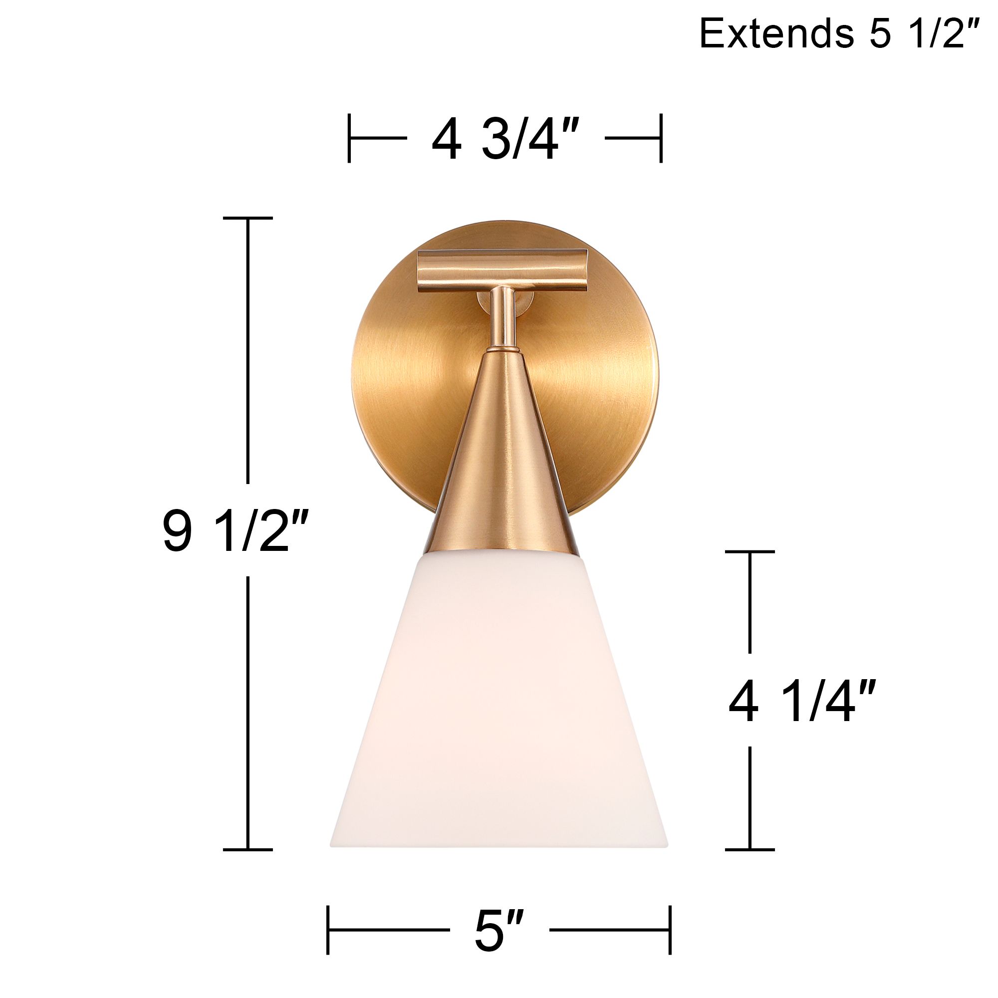 Possini Euro Amie 9 1/2" High Warm Brass and Opal Glass Sconce in scene