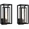 Possini Euro Amir 18" High Black Outdoor Wall Light Set of 2
