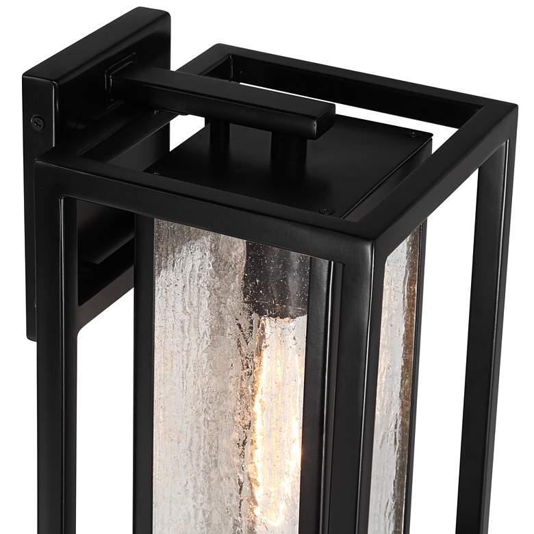 Image 4 Possini Euro Amir 18 inch High Black Outdoor Wall Light more views