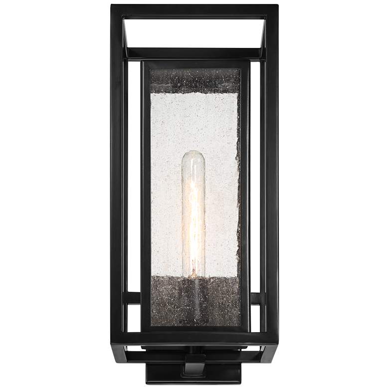 Image 5 Possini Euro Amir 18 inch High Black Outdoor Wall Light more views