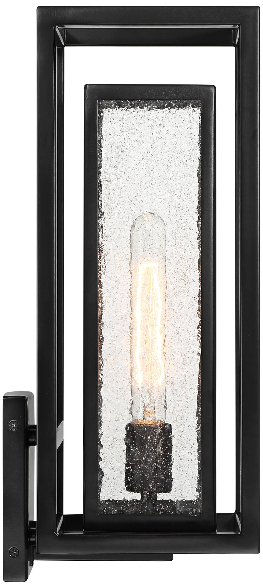 Possini Euro Amir 18" High Black Outdoor Wall Light in scene