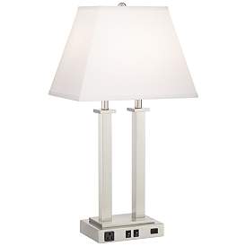 Image2 of Possini Euro Amity 26" High Desk Lamp with USB Port and Outlet
