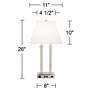 Possini Euro Amity 26" High Desk Lamp with USB Port and Outlet