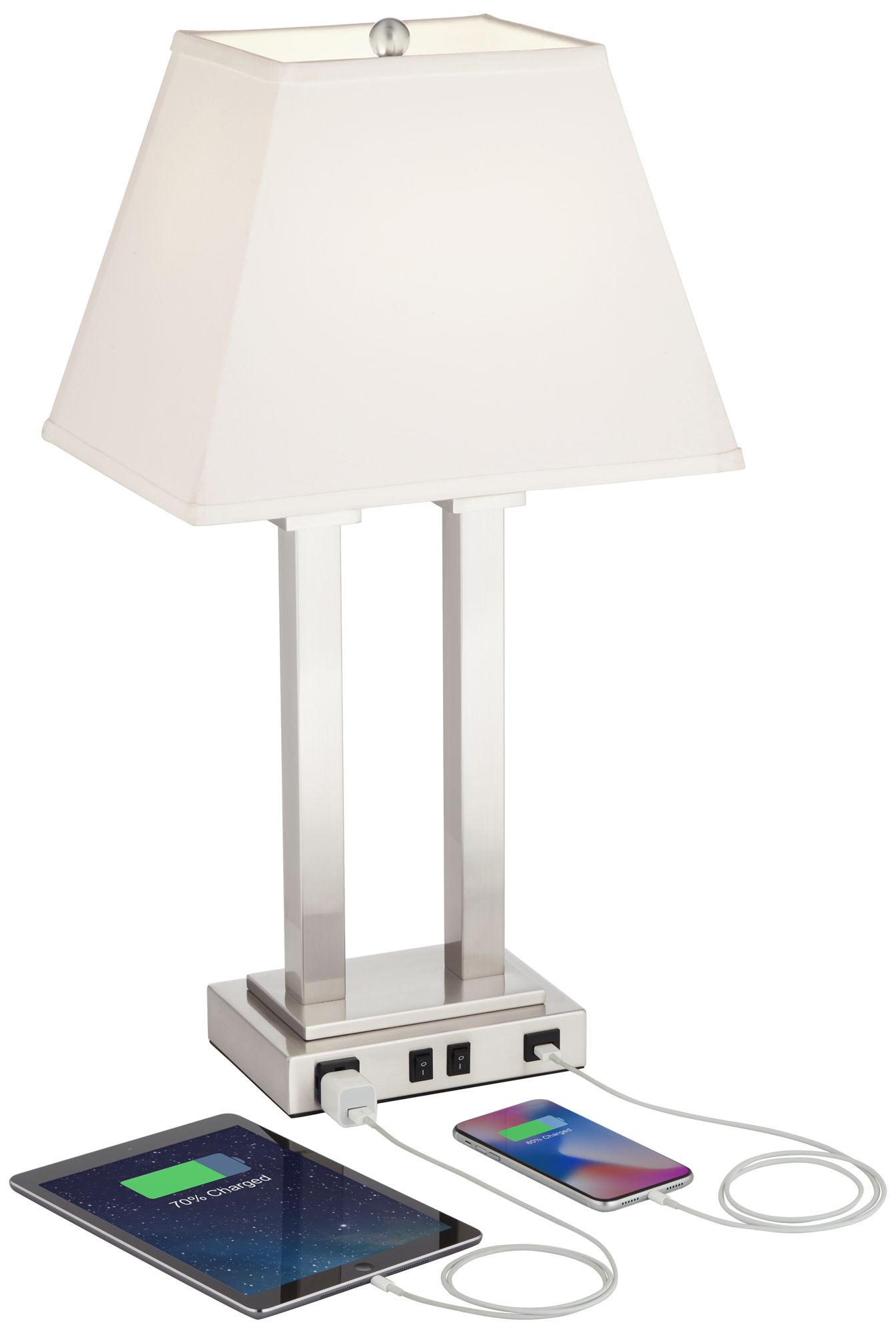 possini euro amity desk lamp with usb port and outlet