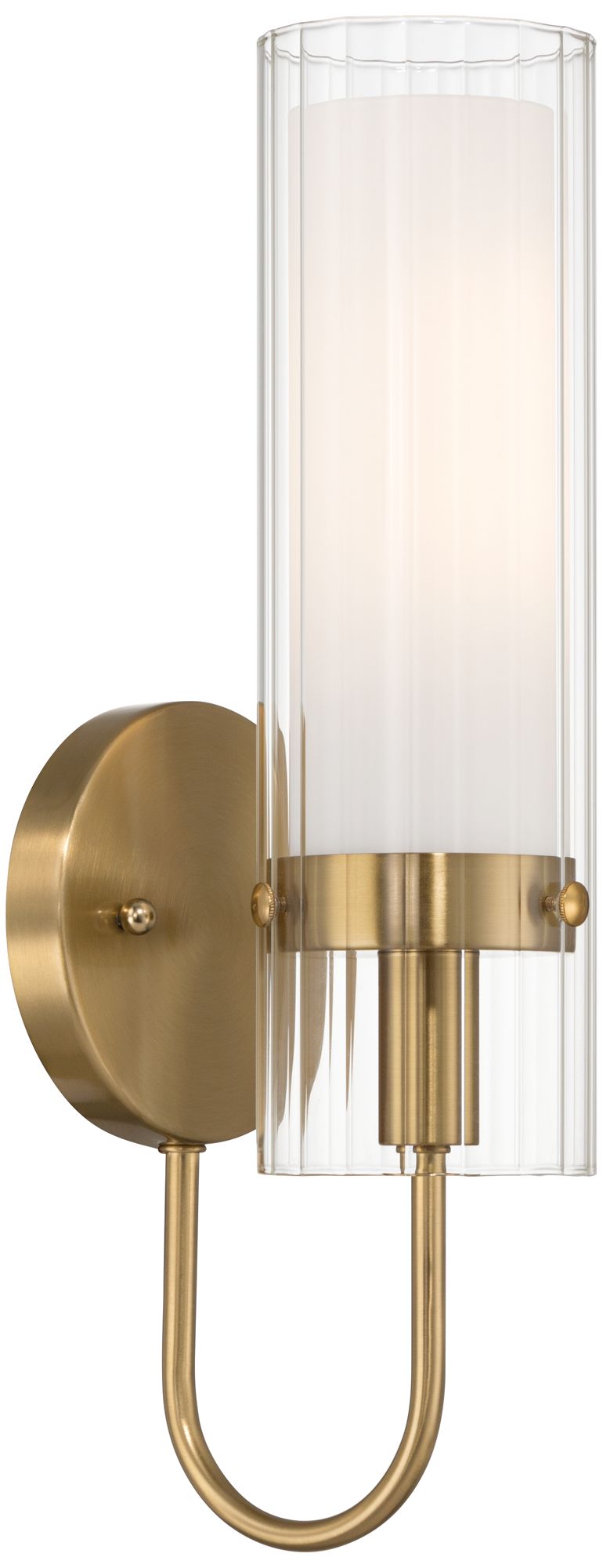 Image 7 Possini Euro Anara 15 1/2" High Soft Gold Fluted Glass Wall Sconce more views
